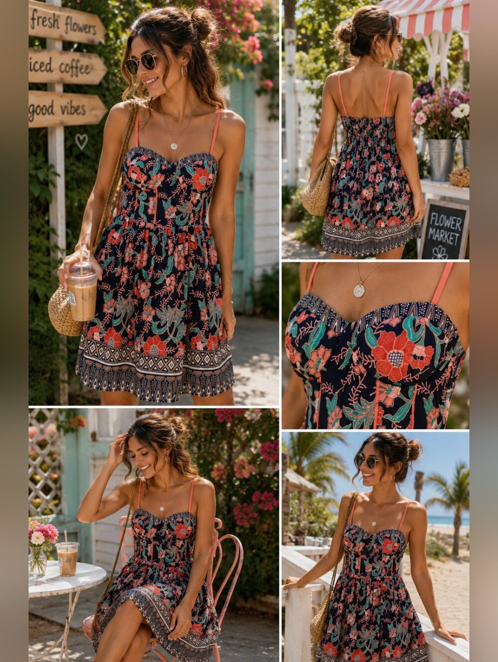 Band of Gypsies Boho Floral Sundress | Size Large
